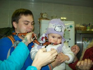 Настенька со змеей