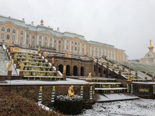 Первый снег в Петергофе 4